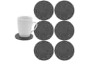 TSB Werk Glasuntersetzer Rund 6-tlg. Schwarz Polyester Bild 2