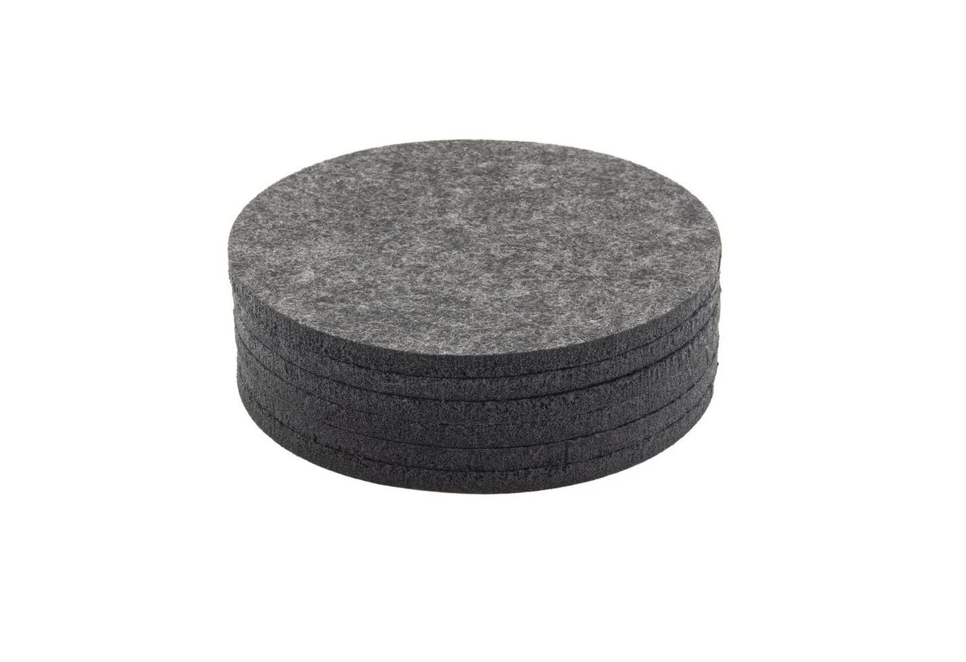 TSB Werk Glasuntersetzer Rund 6-tlg. Schwarz Polyester - Bild 5