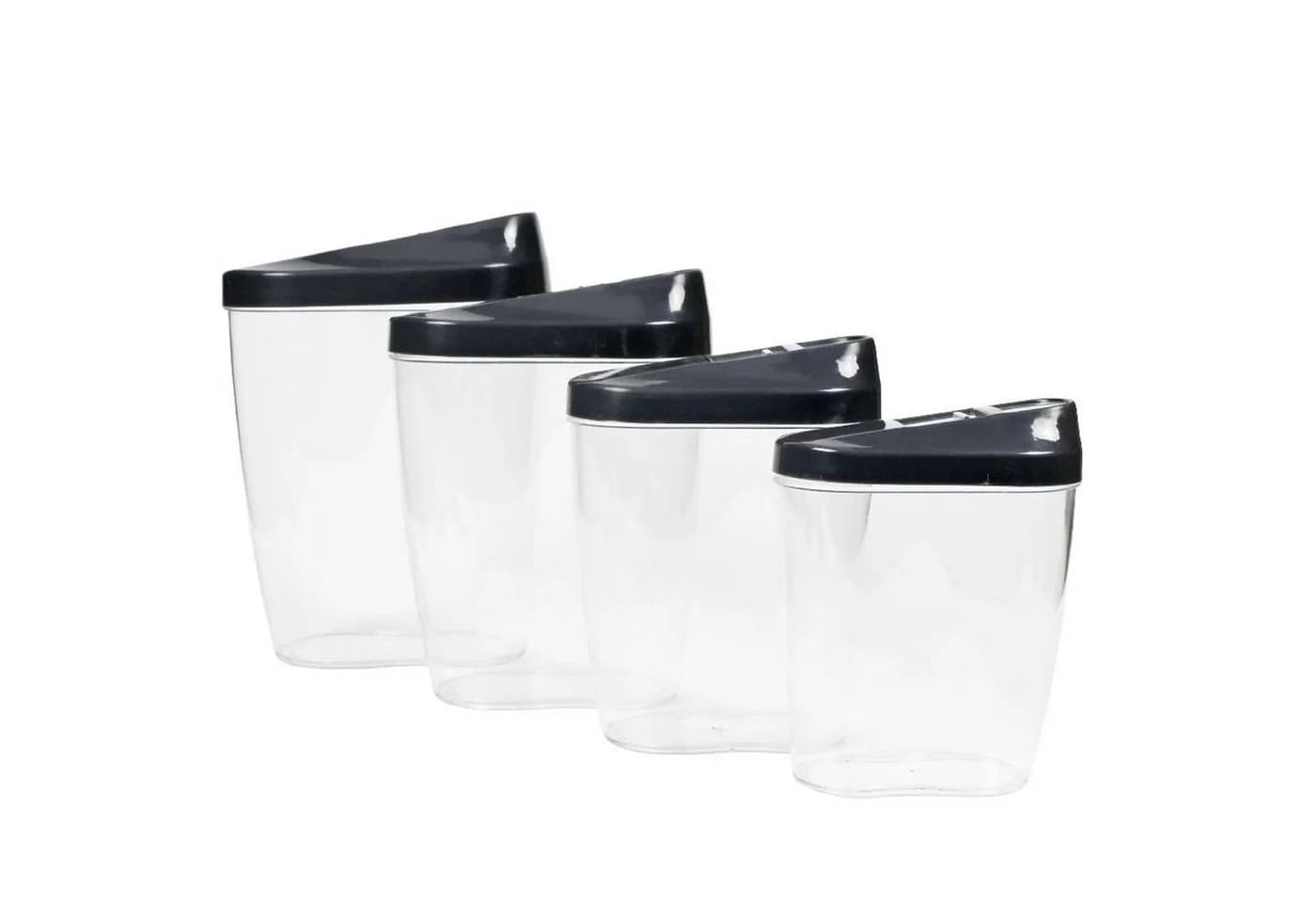 TSB Werk Vorratsdosen-Set 4-tlg. Transparent/Dunkelgrau - Bild 2