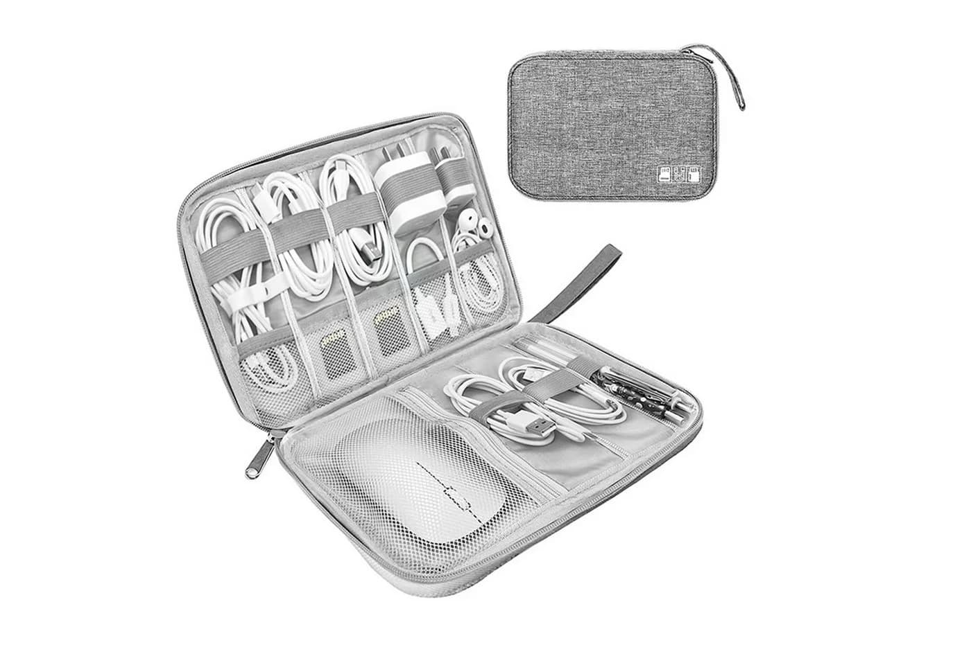TSB Werk Aufbewahrungstasche Grau Kabel Organizer mit Reißverschluss - Bild 3