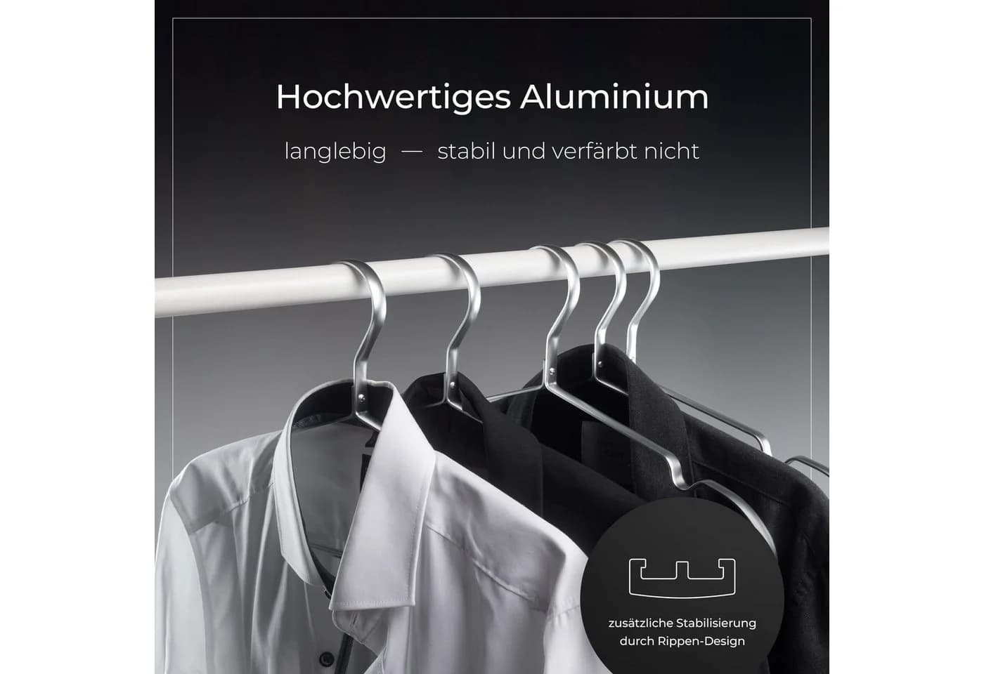 Parusia Kleiderbügel 40-tlg. Silber Aluminium Rostfrei