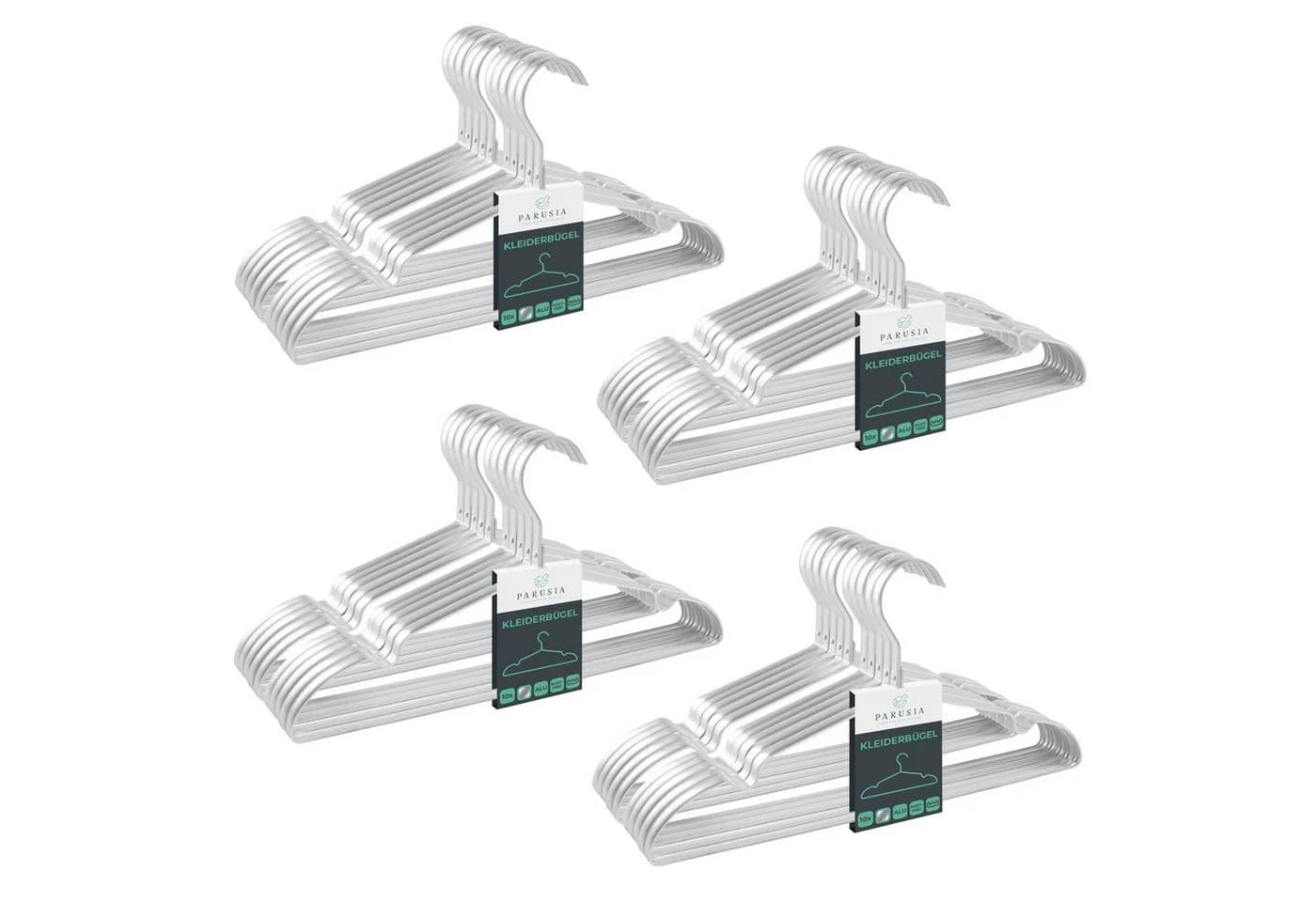 Parusia Kleiderbügel 40-tlg. Silber Aluminium Rostfrei - Bild 2