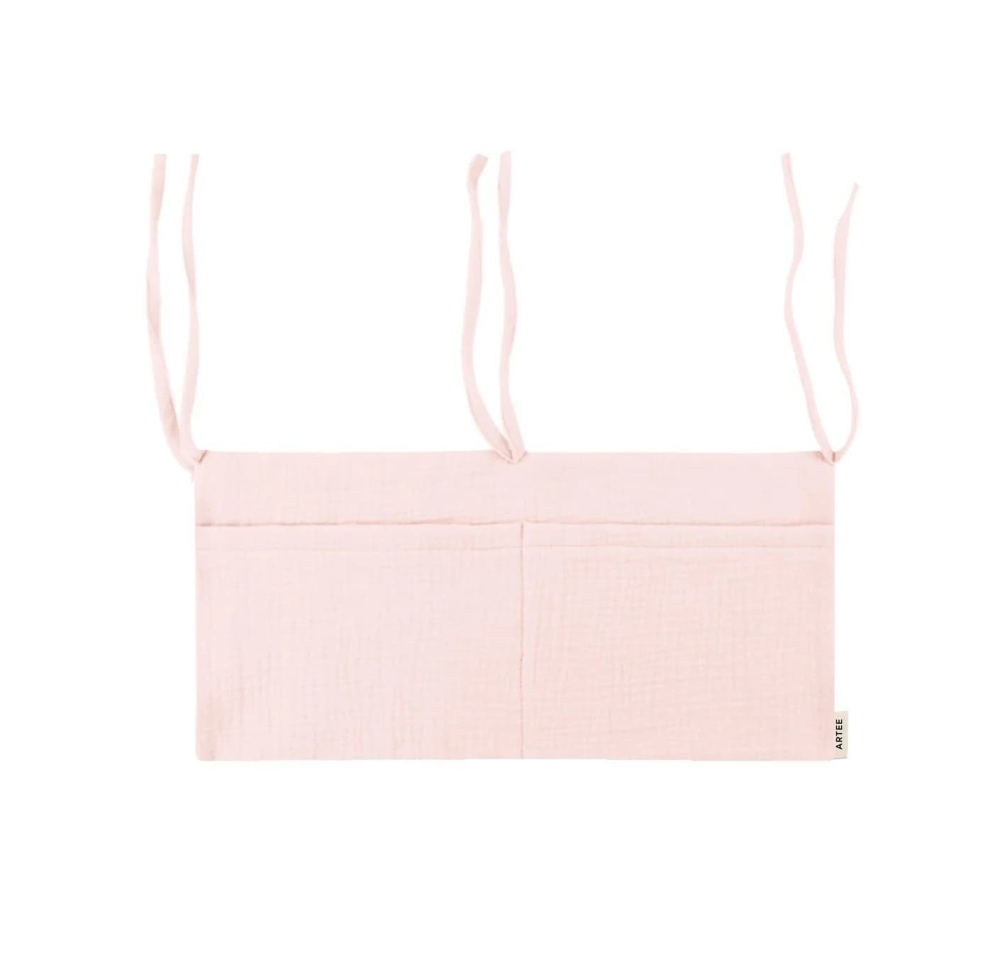 Artee Bettnestchen Organizer Taschen Aufbewahrung aus Musselin Rosa