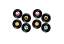 HAC24 Glasuntersetzer Set 8-tlg. Vinyl Schallplatten Schwarz Ø 11 cm Bild 2