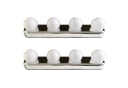 HAC24 LED Spiegelleuchte 2er Set Silber mit Saugnäpfen Bild 2