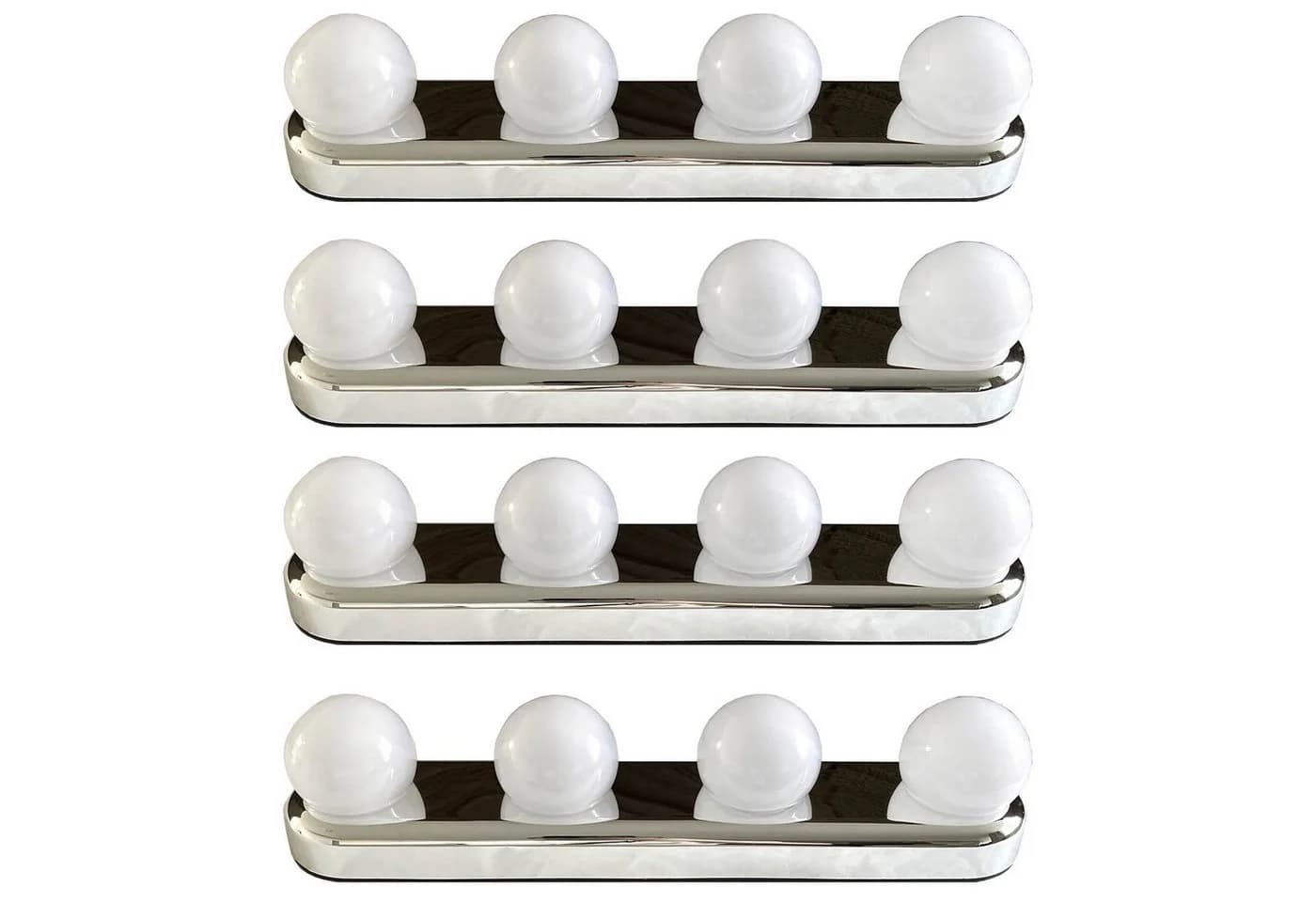 HAC24 LED Spiegelleuchte 4er Set Silber mit Saugnäpfen - Bild 2