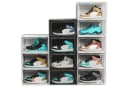 HAC24 Schuhbox Stapelbar Set 12 St Transparent Schwarz Kunststoff Bild 3