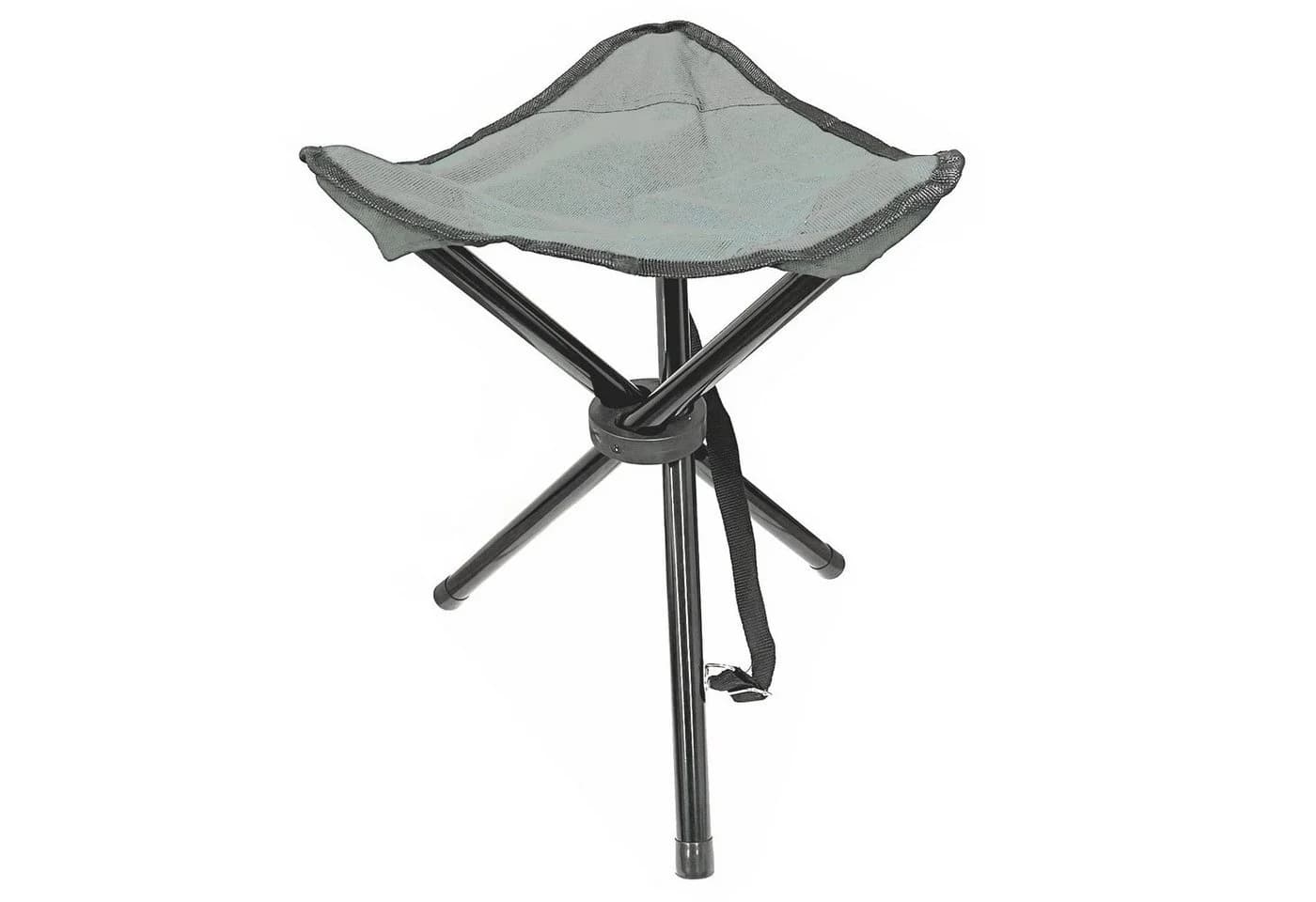 HAC24 Campinghocker Grau Metall Faltbar mit Tragegurt - Bild 2
