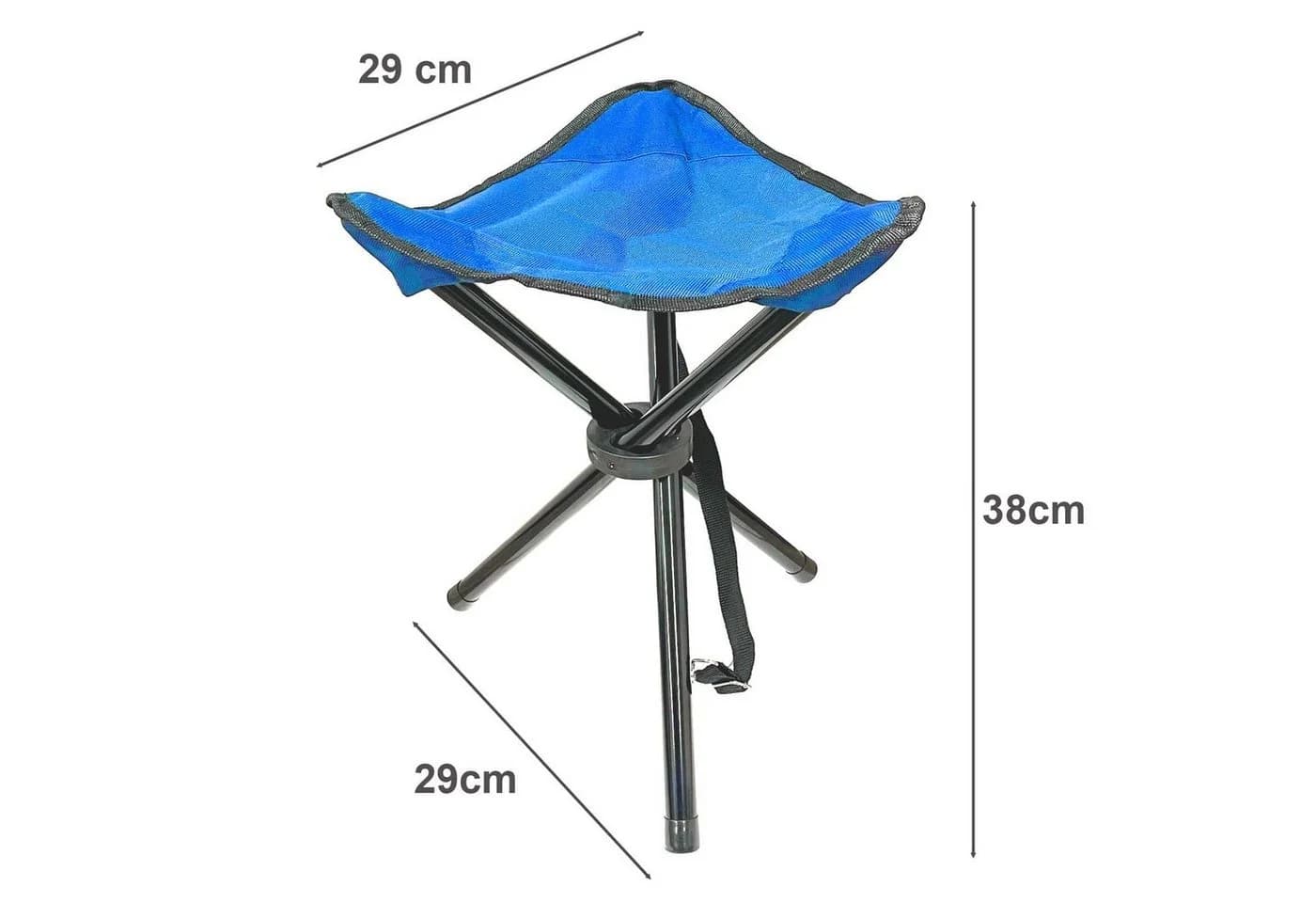 HAC24 Campinghocker Grau Metall Faltbar mit Tragegurt - Bild 4