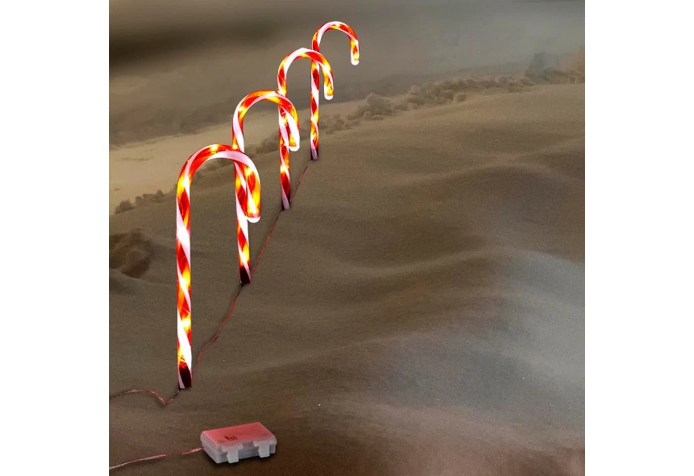 HAC24 LED-Lichterkette Zuckerstange Weihnachtsdeko mit Timerfunktion - Bild 2