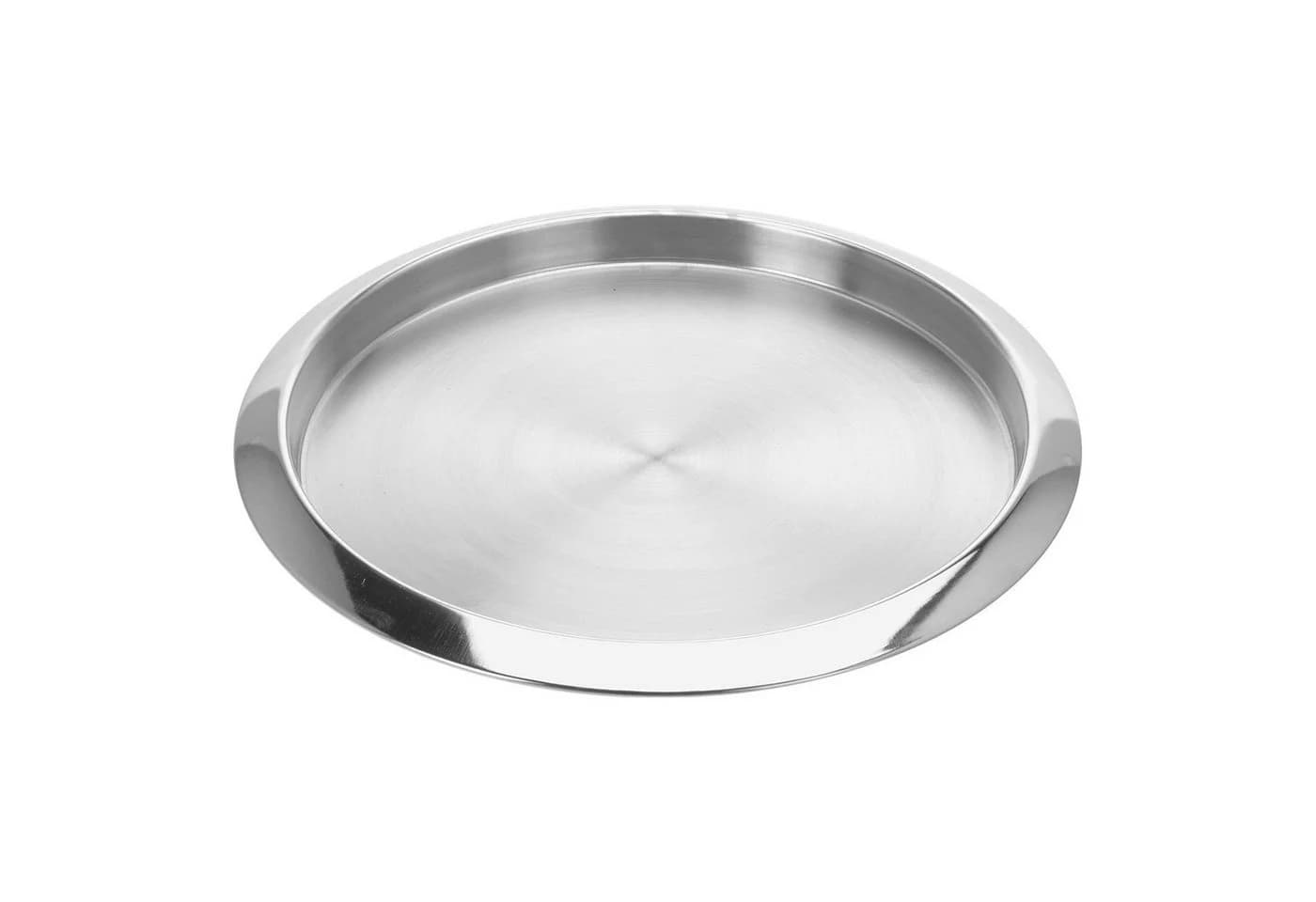 VOSSBACH Serviertablett Edelstahl Rund Silber 2-tlg.