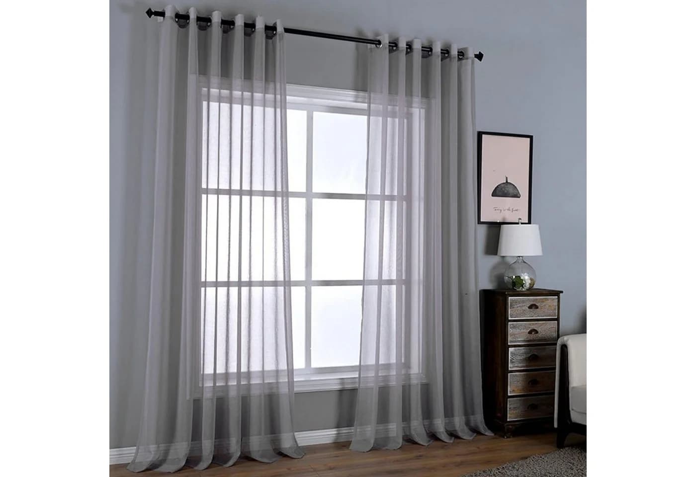 HAC24 Vorhang Transparent Polyester mit Metallösen - Bild 2