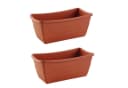 HAC24 Pflanzschale Terracotta Kunststoff 26x13cm 2er Set Bild 2