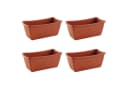 HAC24 Pflanzkübel 4 St - Eckig Kunststoff Terracotta 26x13cm Bild 2