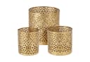 HAC24 Teelichthalter Metall Orientalisch Gold Ø 5/6,5/8,5 cm Bild 1