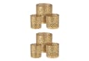 HAC24 Teelichthalter Metall Orientalisch Gold Ø 5/6,5/8,5 cm Bild 2