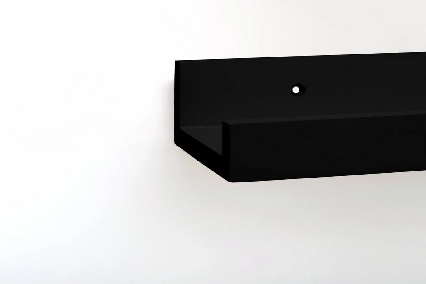 Coradoma Deko-Wandregal 2er Set Holz Schwarz Modern