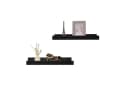 Coradoma Deko-Wandregal 2er Set Holz Schwarz Modern Bild 3