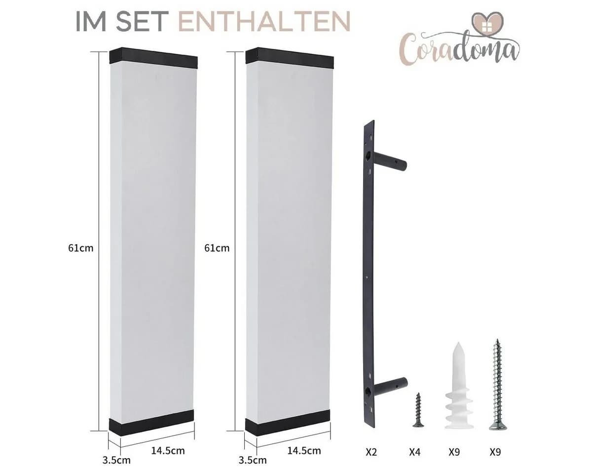 Coradoma Deko-Wandregal 2er Set Echtholz Buche freischwebend - Bild 3