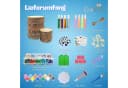 Coradoma Kreativset Holzscheiben zum Bemalen DIY Set mit 20 Holzscheiben Bunt Bild 1