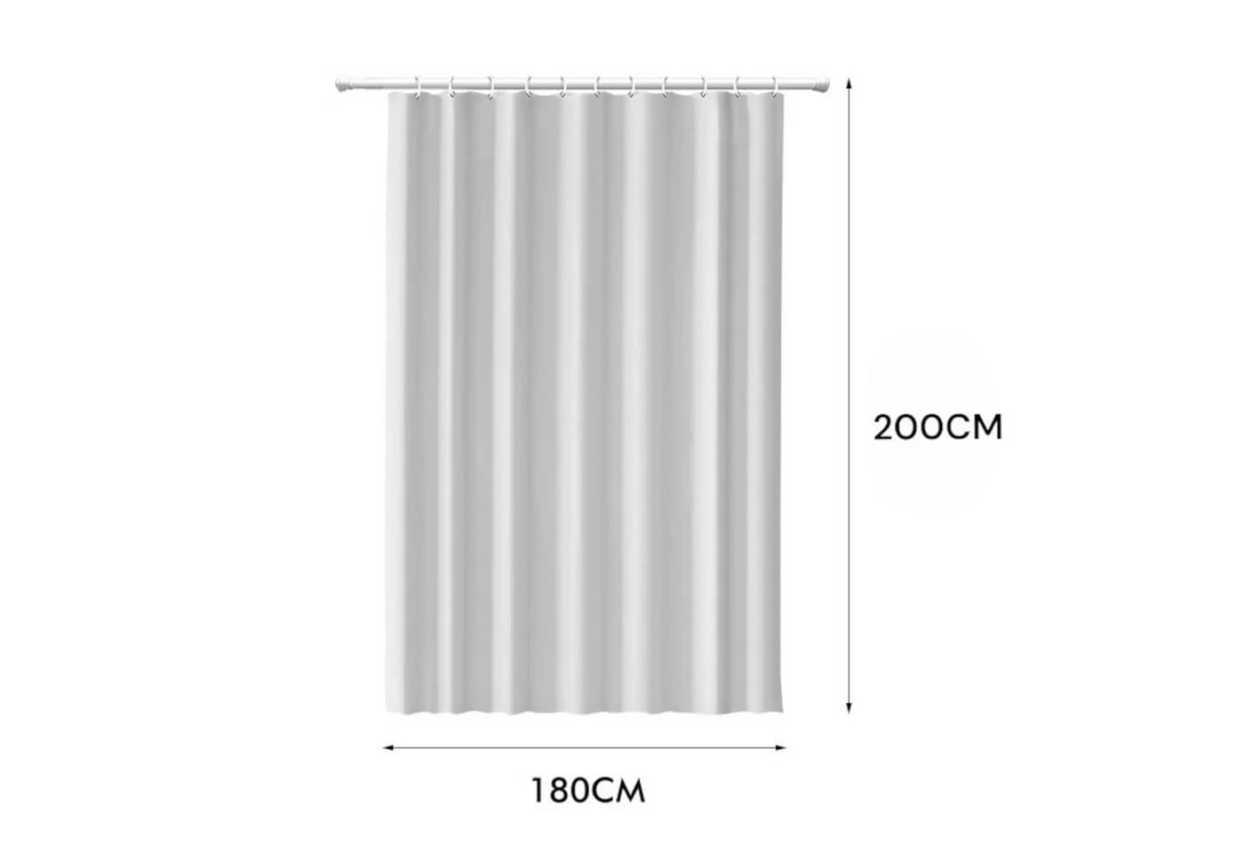 Coradoma Duschvorhang 180x200cm inkl. Ringe für Dusche Vorhang - Bild 3