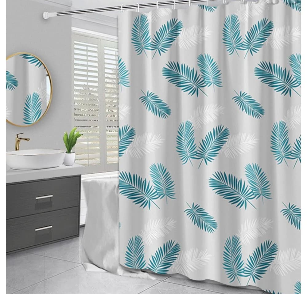Coradoma Duschvorhang 180x200cm PEVA wasserabweisend inkl. Ringe - Bild 2