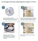 Lyveo Wäschekorb Baumwolle 58L Beige mit Griffen faltbar Bild 4