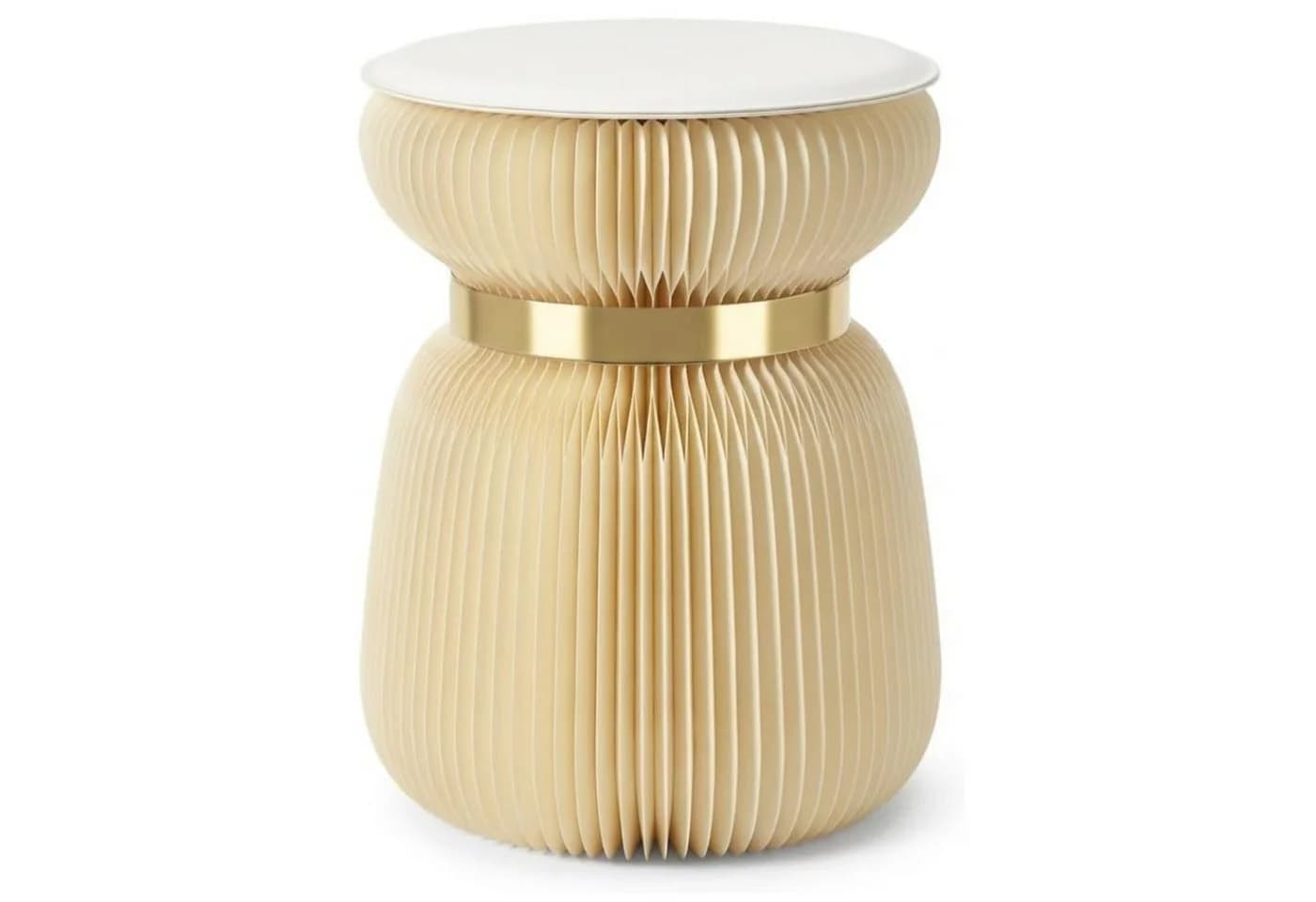 Lyveo Tritthocker Papierhocker Klapphocker Faltbar 36x42cm Beige - Bild 2