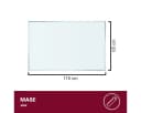 HOOZ Bodenschutzplatte 115x65cm ESG Glas Transparent Bild 1
