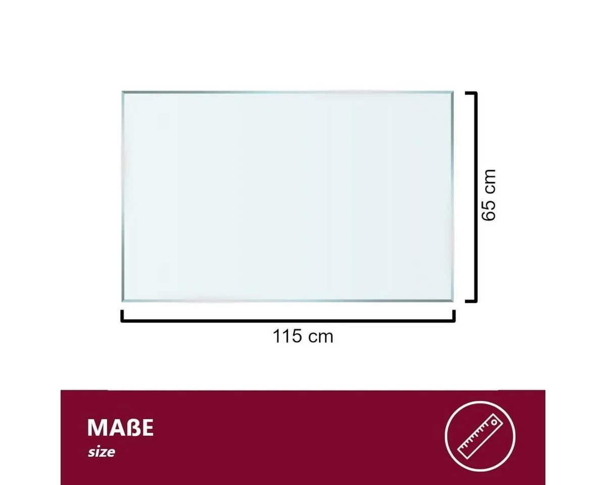 HOOZ Bodenschutzplatte 115x65cm ESG Glas Transparent