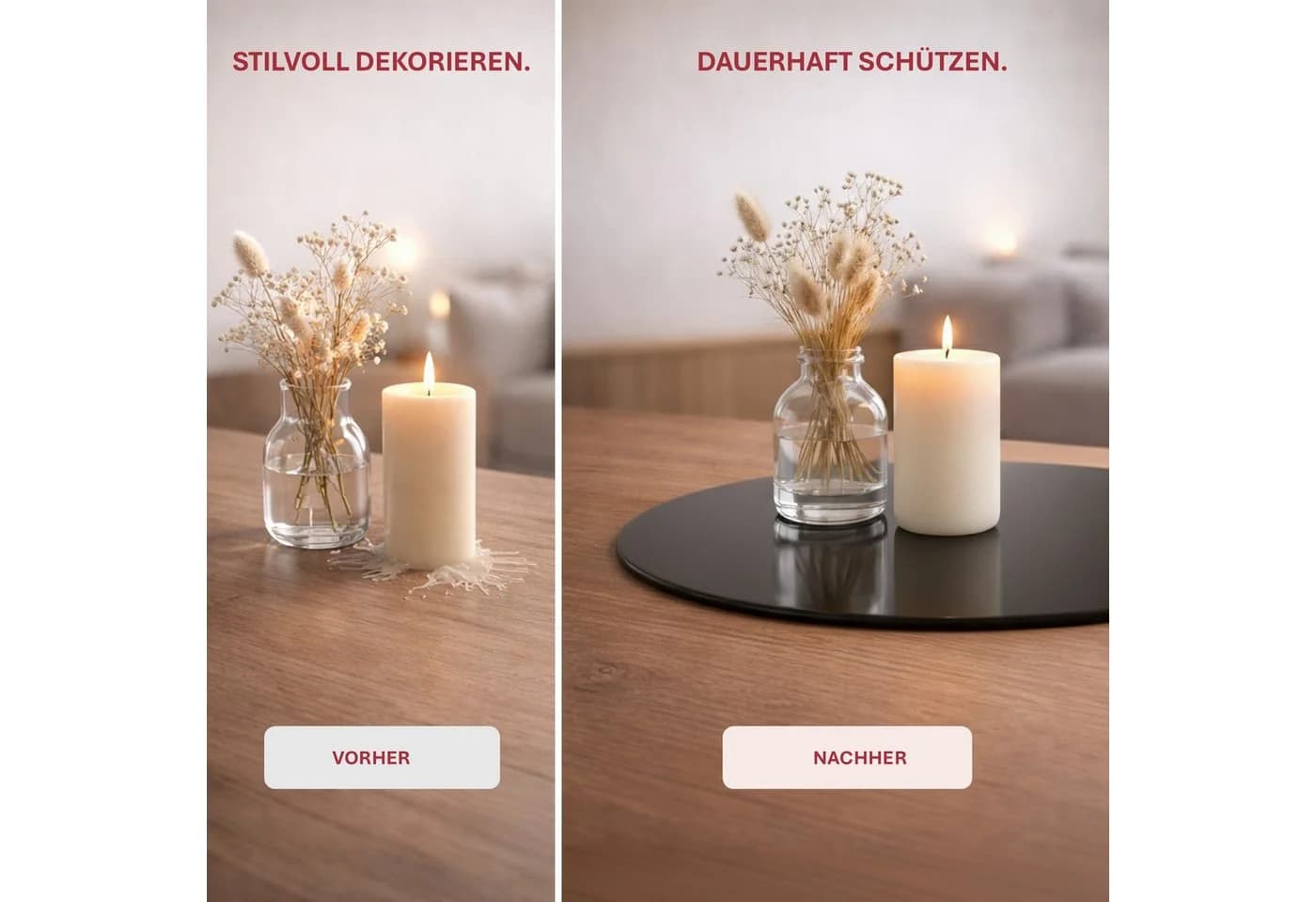 HOOZ Servierplatte Glasablage Ø 30 cm Schwarz ESG Glas - Bild 4