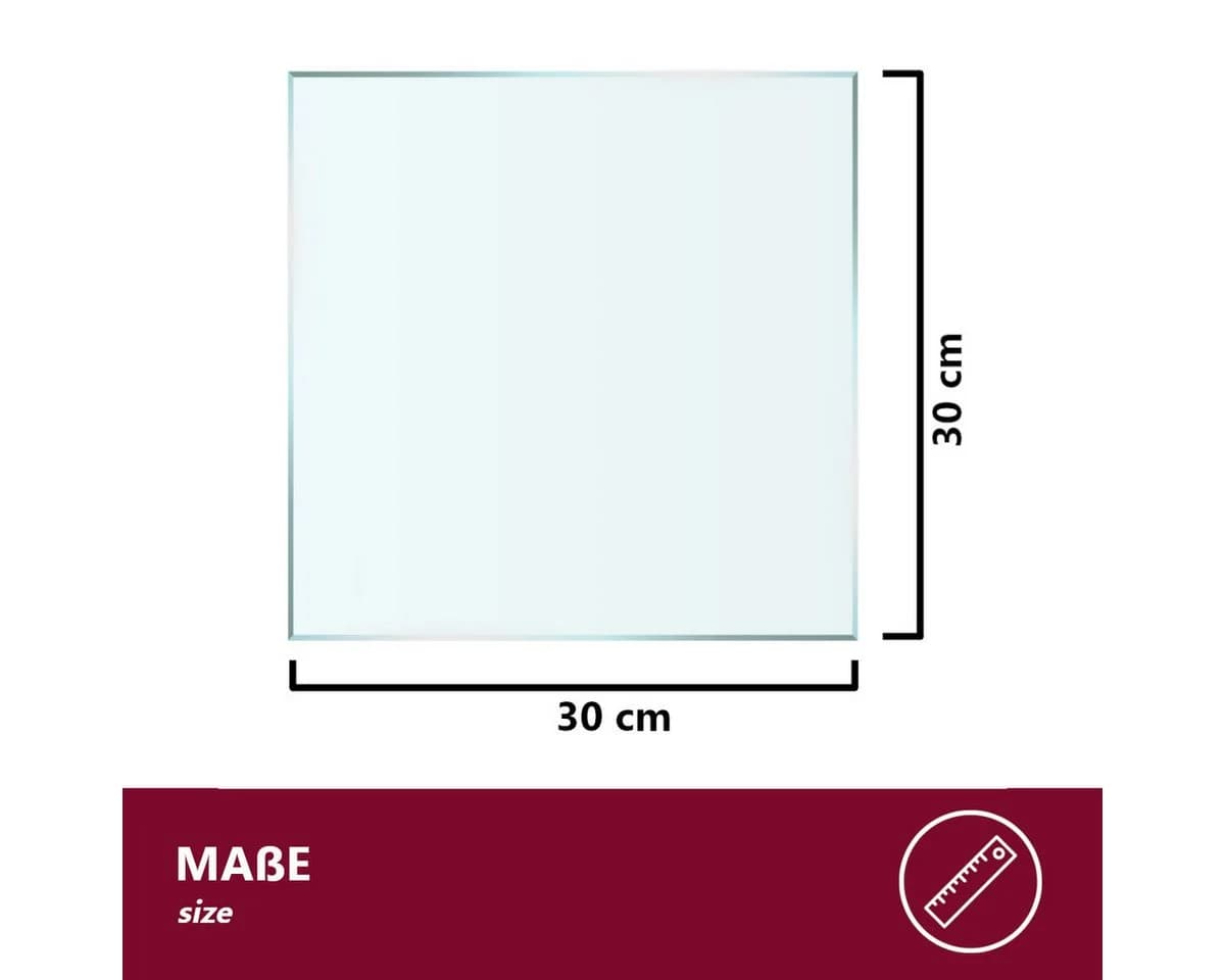 HOOZ Tischplatte Glasplatte ESG Klarglas 6 mm
