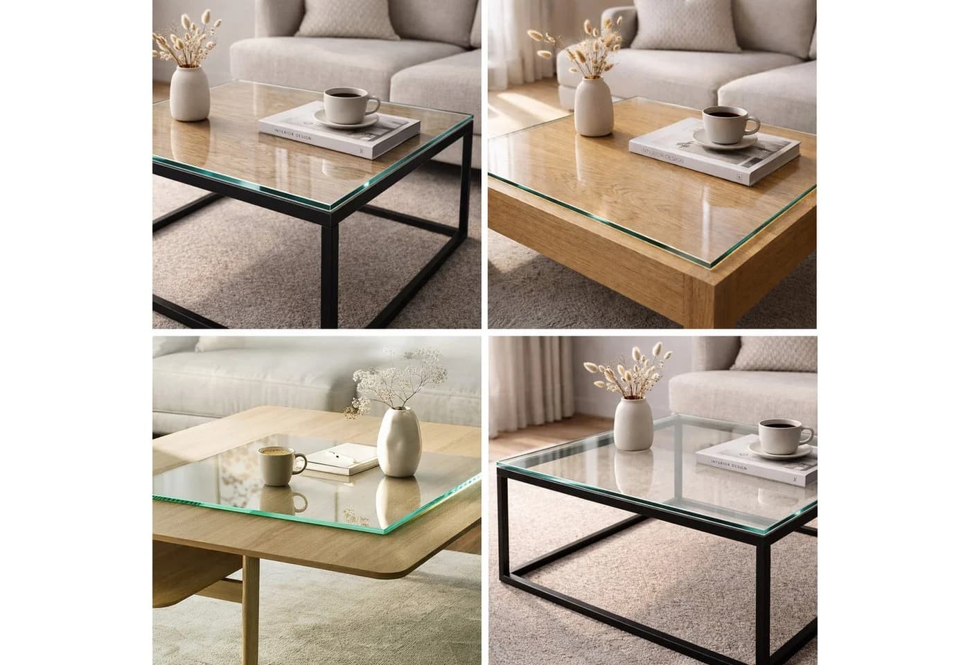 HOOZ Tischplatte Glasplatte ESG Klarglas 6 mm - Bild 4