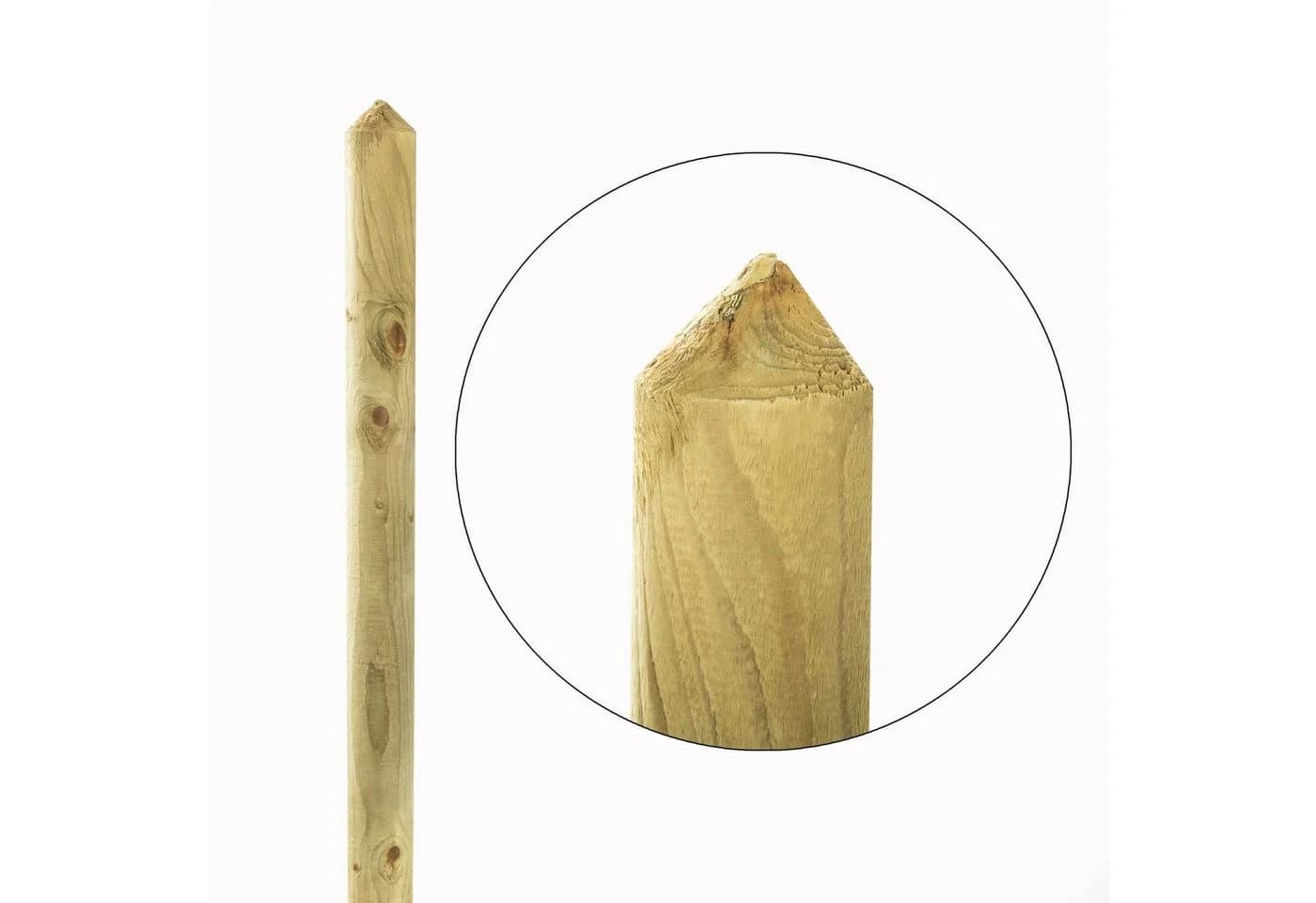 Mega-Holz Zaunlatten Halbpalisade Kiefer Grün Imprägniert 20 Stk. - Bild 2
