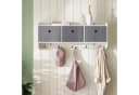 Mondeer Wandgarderobe Wandregal Weiß mit 3 Körben und 5 Haken Bild 1