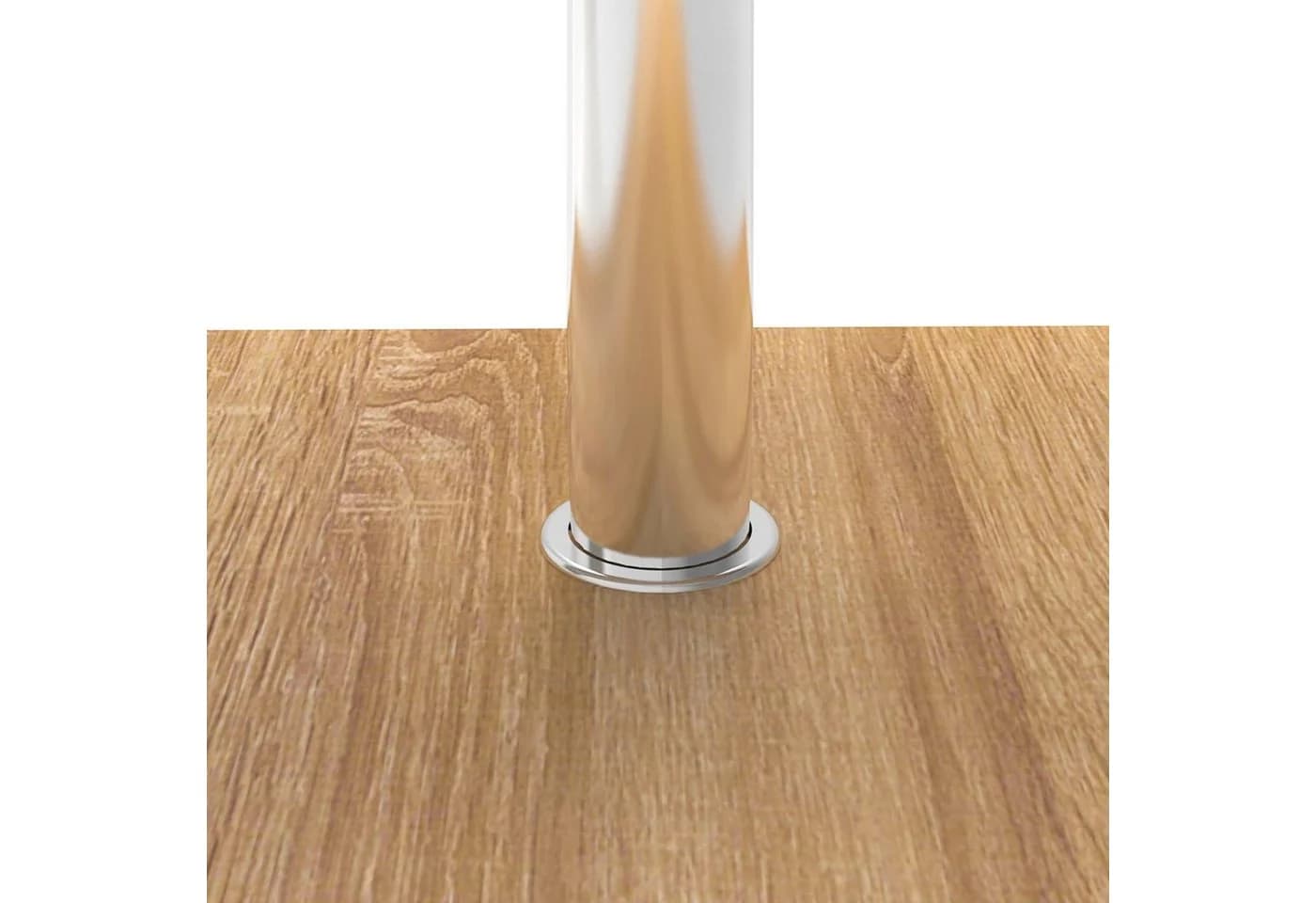 Mondeer Eckschreibtisch Drehbar mit Regal Weiß/Holz - Bild 5