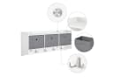 Mondeer Garderoben-Set Weiß mit Schuhbank und 5 Haken Bild 4