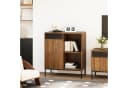 Mondeer Sideboard Kommode Braun Schwarz Ausschnitt Metalltüren Bild 1