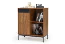 Mondeer Sideboard Kommode Braun Schwarz Ausschnitt Metalltüren Bild 2