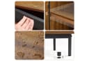 Mondeer Sideboard Kommode Braun Schwarz Ausschnitt Metalltüren Bild 5