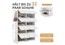 Mondeer Schuhregal Schuhschrank Weiß Kunststoff mit 8 Türen Bild 4