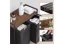 Mondeer Wäschekorb Metallgestell Schwarz 2x50L mit Rollen Bild 3
