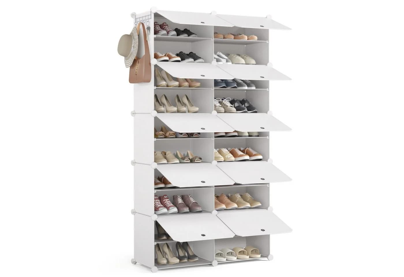 Mondeer Schuhregal Kunststoff-Schuhschrank 40 Paar Schuhe - Bild 3