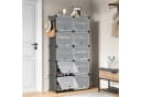 Mondeer Schuhschrank Schwarz Kunststoff Metall 40 Paar Bild 1