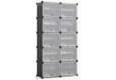 Mondeer Schuhschrank Schwarz Kunststoff Metall 40 Paar Bild 2