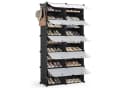 Mondeer Schuhschrank Schwarz Kunststoff Metall 40 Paar Bild 3
