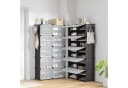 Mondeer Schuhschrank Schwarz Kunststoff Metall 40 Paar Bild 4