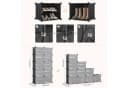 Mondeer Schuhschrank Schwarz Kunststoff Metall 40 Paar Bild 5