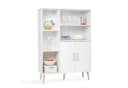 Mondeer Kommode Sideboard, Lagerschrank mit 2 Türen und 5 Fächern, Holz Bild 3