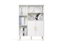 Mondeer Kommode Sideboard, Lagerschrank mit 2 Türen und 5 Fächern, Holz Bild 4